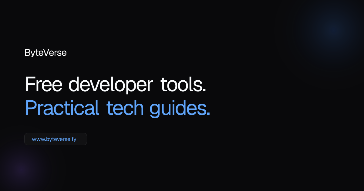 ByteVerse — Free AI & SEO Tools, Tech Guides & Reviews